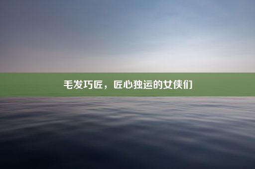 毛发巧匠，匠心独运的女侠们