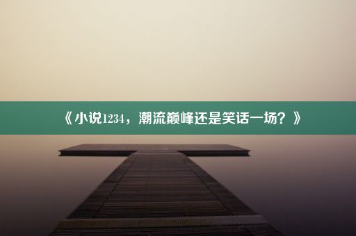 《小说1234，潮流巅峰还是笑话一场？》