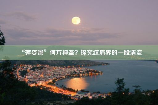 “莲姿娜”何方神圣？探究纹眉界的一股清流